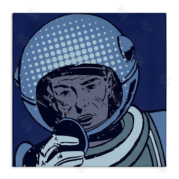 stupell industries Stupell Studio | Vintage Astronaut Portrait Retro Blue Pop Space Helmet Wall Art