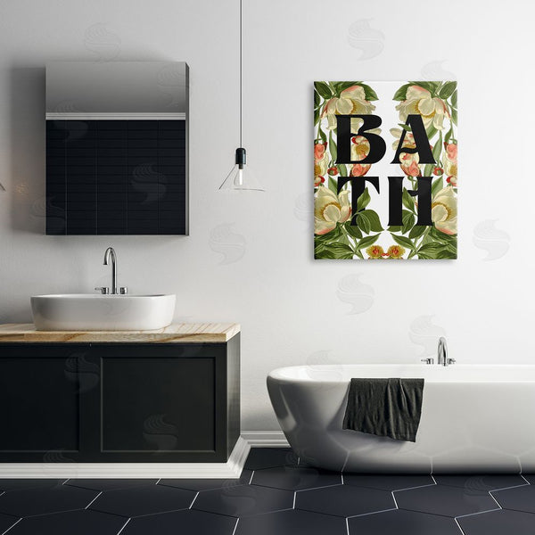 Stupell Industries Stupell Studio | Vintage Bath Flower Blooms Wall Art
