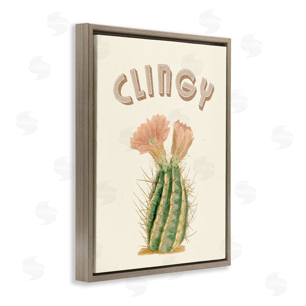 Stupell Industries Stupell Studio | Vintage Clingy Typography Prickly Floral Desert Cactus Wall Art