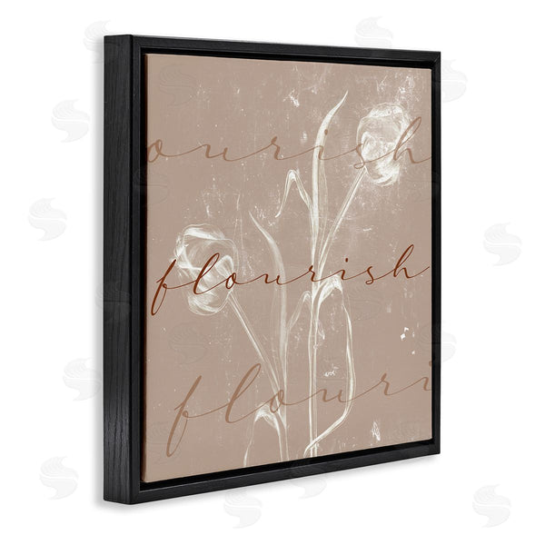Stupell Industries Stupell Studio | Vintage Flourish Typography Softened Tulip Still Life