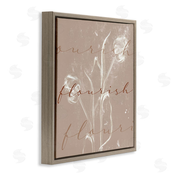 Stupell Industries Stupell Studio | Vintage Flourish Typography Softened Tulip Still Life