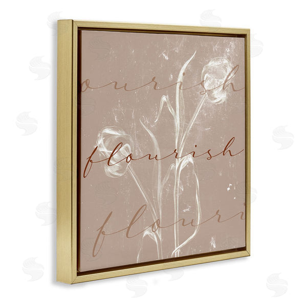 Stupell Industries Stupell Studio | Vintage Flourish Typography Softened Tulip Still Life