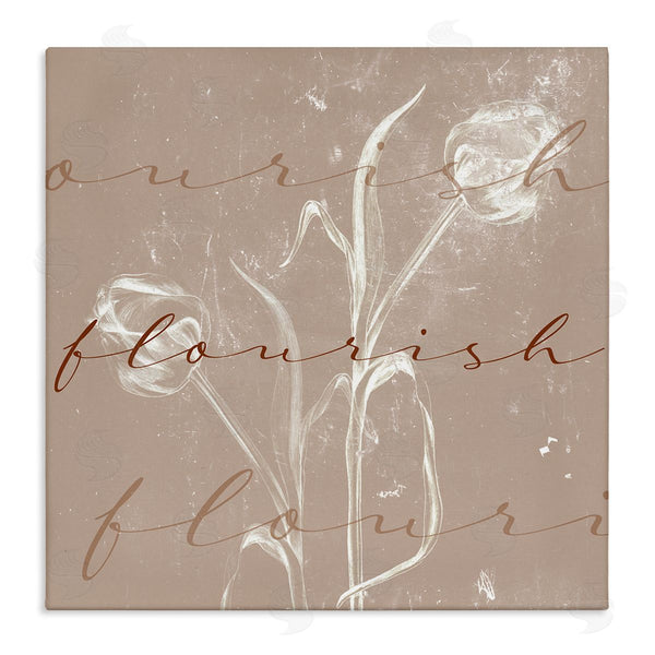 stupell industries Stupell Studio | Vintage Flourish Typography Softened Tulip Still Life