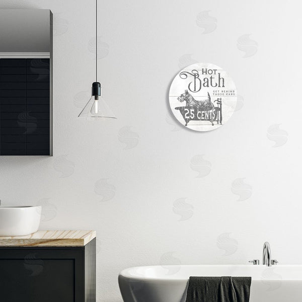 Stupell Industries Stupell Studio | Vintage Hot Bath Advertisement Farmhouse Scottie Dog Tub Wall Art