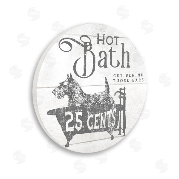 stupell industries Stupell Studio | Vintage Hot Bath Advertisement Farmhouse Scottie Dog Tub Wall Art