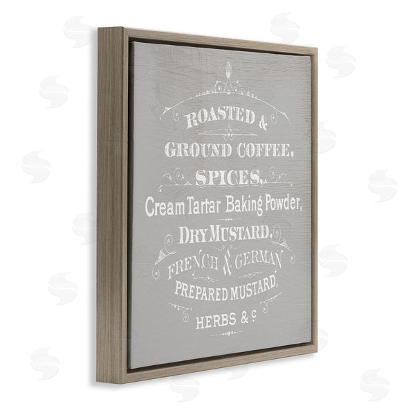 Stupell Industries Stupell Studio | Vintage Kitchen Spices List Wall Art