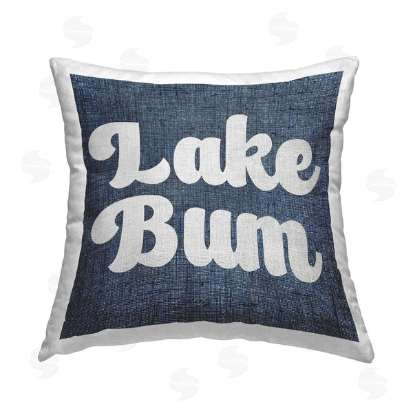 stupell industries Stupell Studio | Vintage Lake Bum Phrase Printed Throw Pillow
