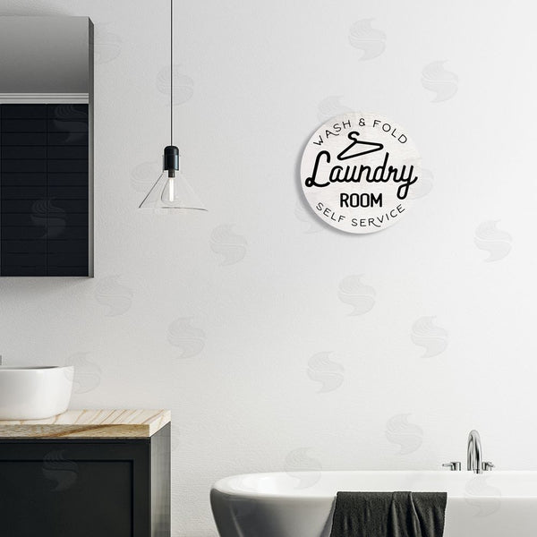 Stupell Industries Stupell Studio | Vintage Laundry Room Sign Clothes Hanger Fresh Clean Wall Art