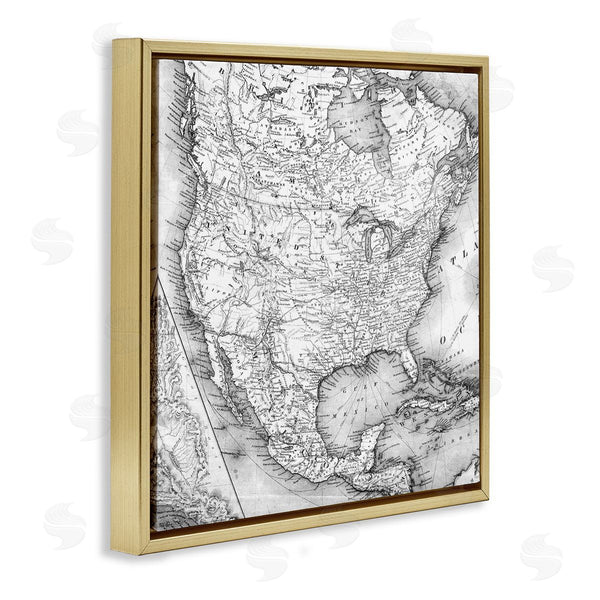 Stupell Industries Stupell Studio | Vintage Map Of North America