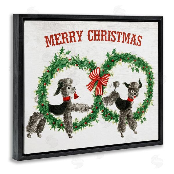 Stupell Industries Stupell Studio | Vintage Merry Christmas Poodles Wall Art