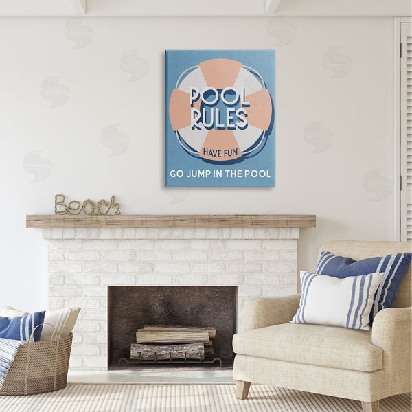 Stupell Industries Stupell Studio | Vintage Pool Rules Wall Art