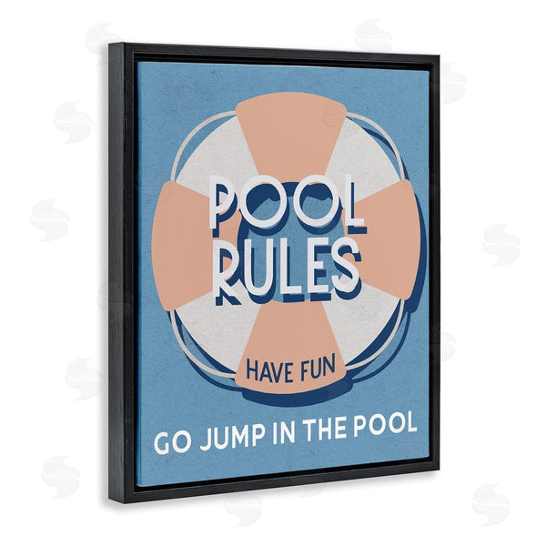 Stupell Industries Stupell Studio | Vintage Pool Rules Wall Art