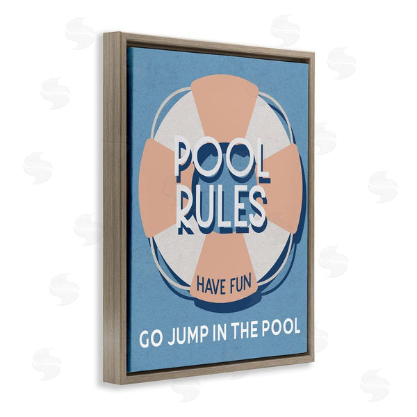 Stupell Industries Stupell Studio | Vintage Pool Rules Wall Art