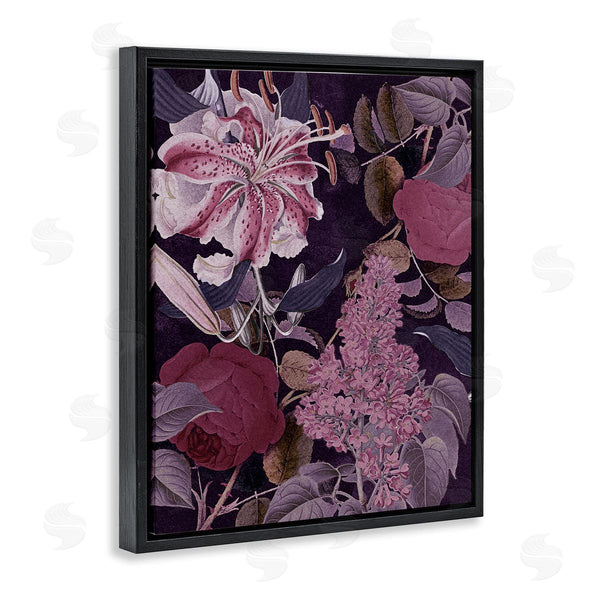 Stupell Industries Stupell Studio | Vintage Purple Bohemian Floral Illustration
