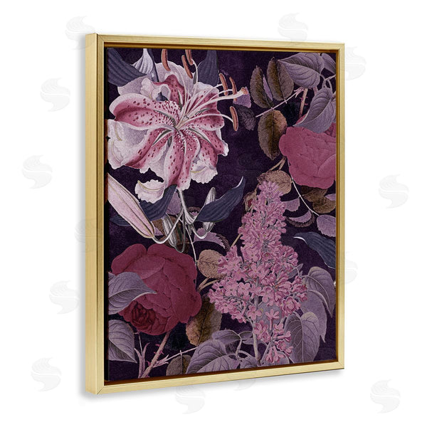 Stupell Industries Stupell Studio | Vintage Purple Bohemian Floral Illustration
