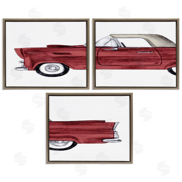 Stupell Industries Stupell Studio | Vintage Red Classic Convertible Wall Art