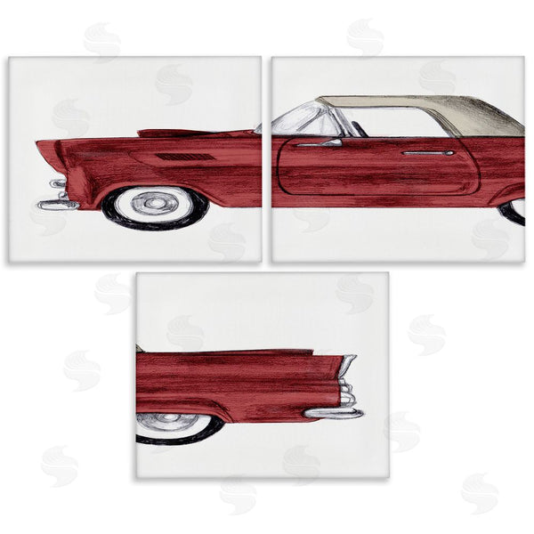 stupell industries Stupell Studio | Vintage Red Classic Convertible Wall Art