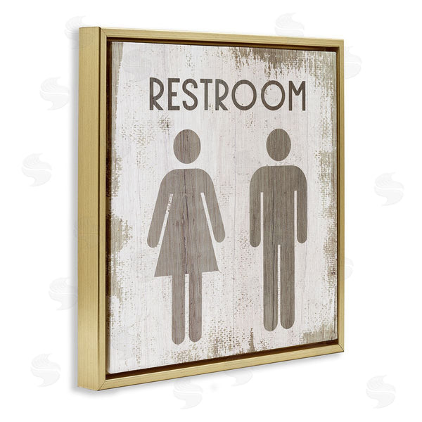 Stupell Industries Stupell Studio | Vintage Restroom People Silhouettes