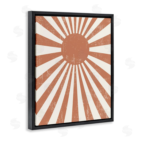 Stupell Industries Stupell Studio | Vintage Striped Sun Rays Beaming Weathered Design Wall Art