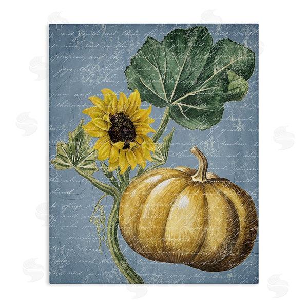 stupell industries Stupell Studio | Vintage Sunflower Stalk Farm Pumpkin Antique Script Wall Art