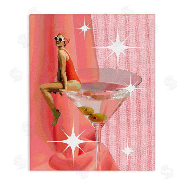stupell industries Stupell Studio | Vintage Swimmer on Drink