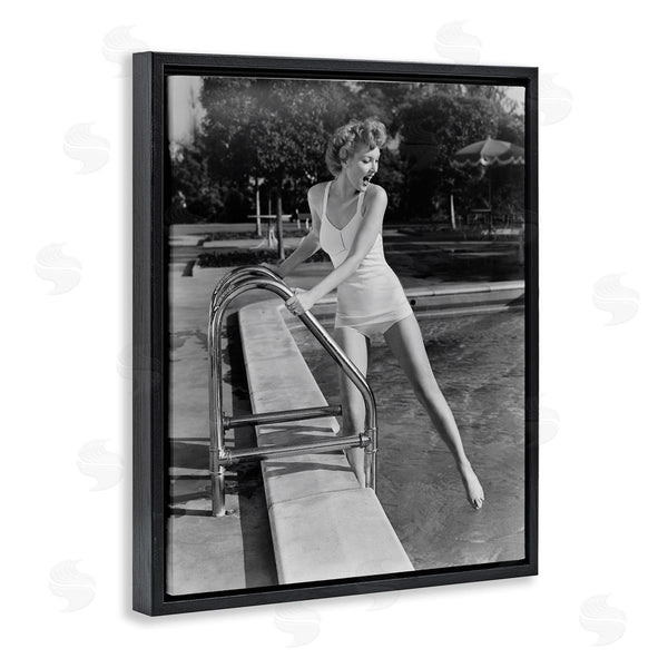 Stupell Industries Stupell Studio | Vintage Swimwear Female Celebrity Outdoor Recreational Pool Wall Art