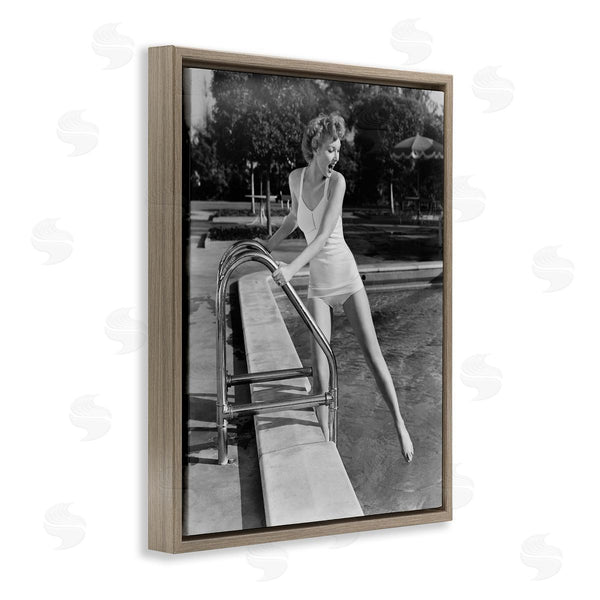 Stupell Industries Stupell Studio | Vintage Swimwear Female Celebrity Outdoor Recreational Pool Wall Art