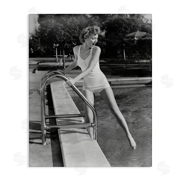 stupell industries Stupell Studio | Vintage Swimwear Female Celebrity Outdoor Recreational Pool Wall Art