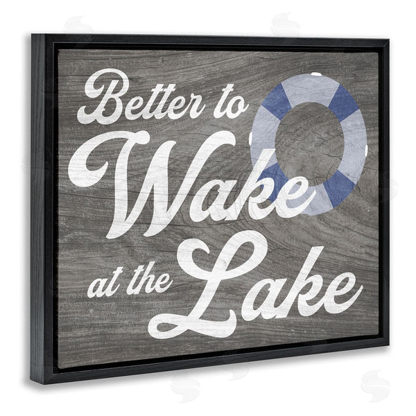 Stupell Industries Stupell Studio | Wake At Lake Rustic Cabin Sign Life Preserver Ring Wall Art