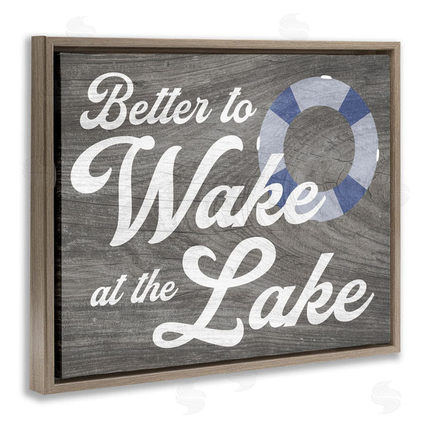 Stupell Industries Stupell Studio | Wake At Lake Rustic Cabin Sign Life Preserver Ring Wall Art