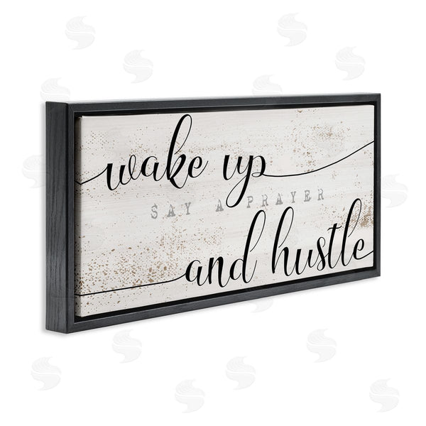 Stupell Industries Stupell Studio | Wake Up Say Prayer Hustle Phrase Distressed Paint