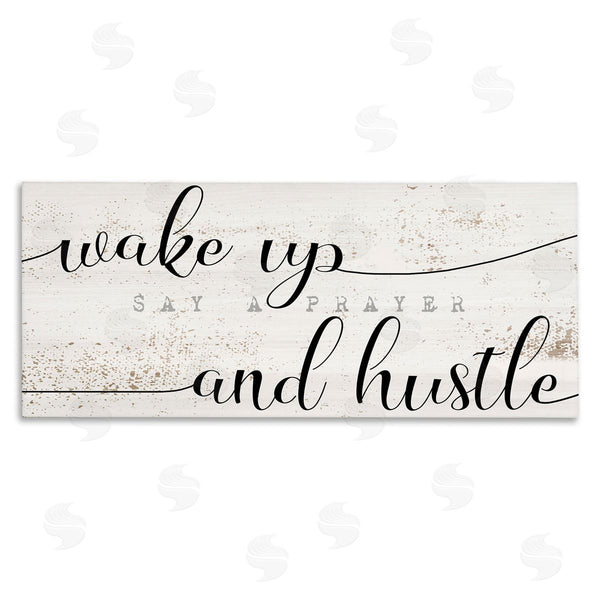 stupell industries Stupell Studio | Wake Up Say Prayer Hustle Phrase Distressed Paint