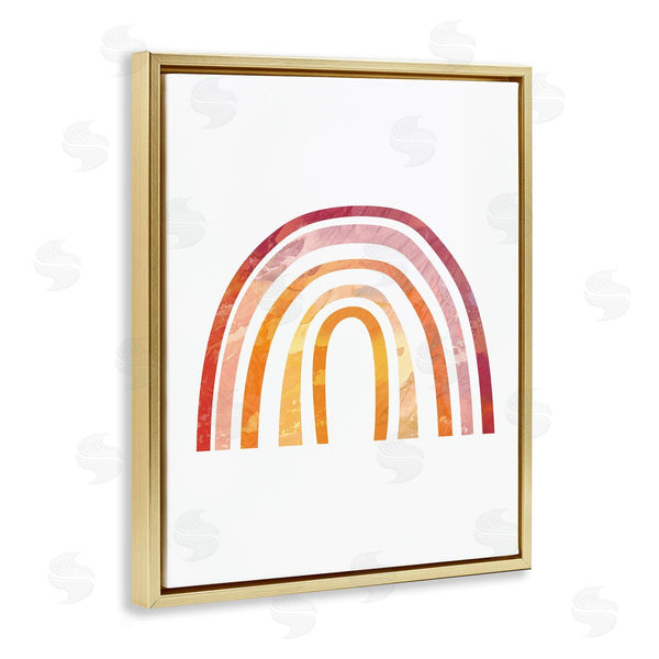 Stupell Industries Stupell Studio | Warm Tone Rainbow With Abstract Sky Texture