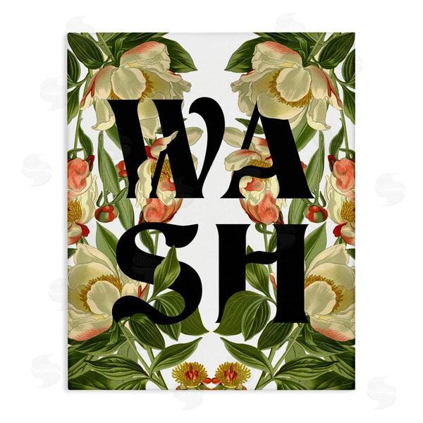 stupell industries Stupell Studio | Wash Flower Blossom Bath Sign Wall Art