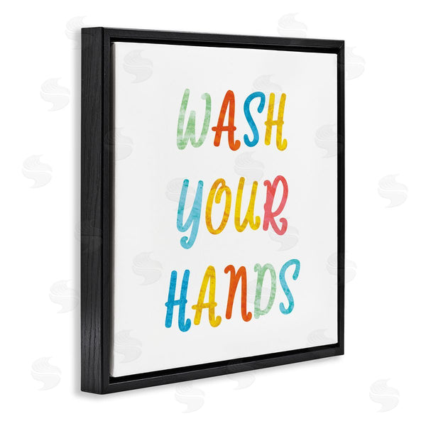 Stupell Industries Stupell Studio | Wash Your Hands Bathroom Rules Kids Typography Wall Art