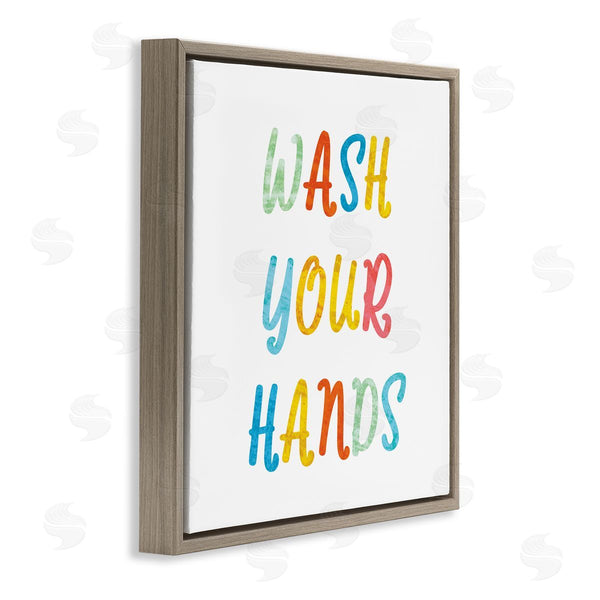 Stupell Industries Stupell Studio | Wash Your Hands Bathroom Rules Kids Typography Wall Art
