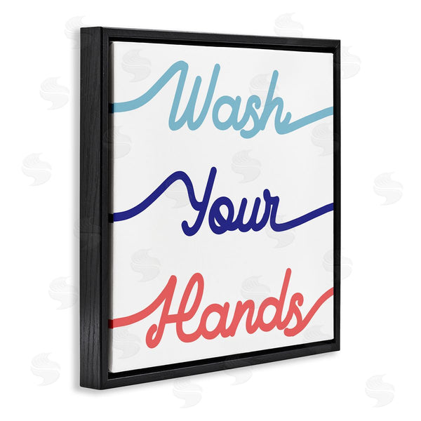 Stupell Industries Stupell Studio | Wash Your Hands Children's Bathroom Typography Wall Art