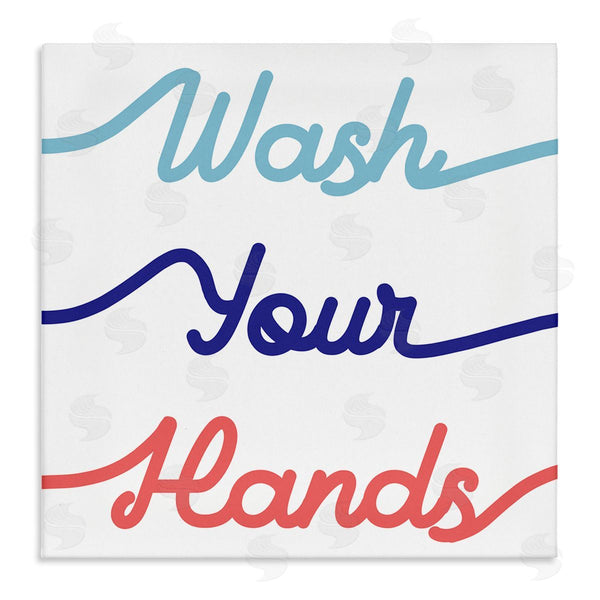 stupell industries Stupell Studio | Wash Your Hands Children's Bathroom Typography Wall Art