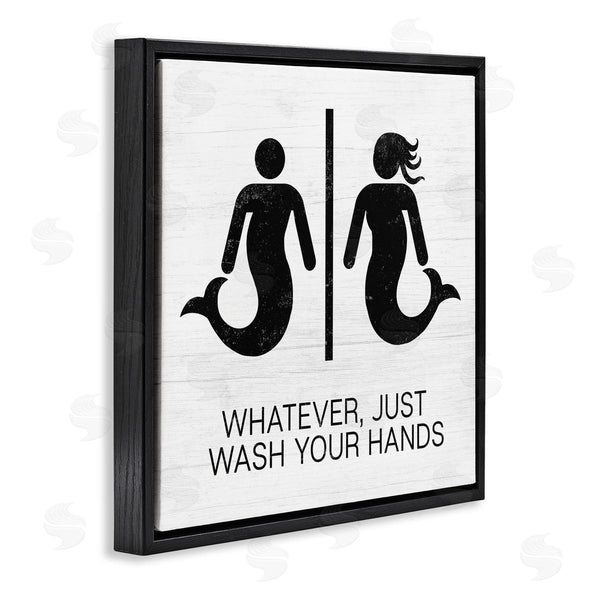 Stupell Industries Stupell Studio | Wash Your Hands Mermaid Bathroom Sign