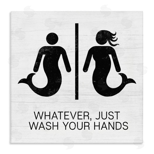 stupell industries Stupell Studio | Wash Your Hands Mermaid Bathroom Sign