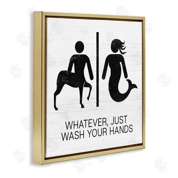 Stupell Industries Stupell Studio | Wash Your Hands Mythical Centaur Mermaid