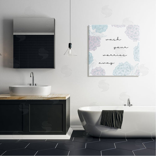 Stupell Industries Stupell Studio | Wash Your Worries Away Delicate Florals Wall Art