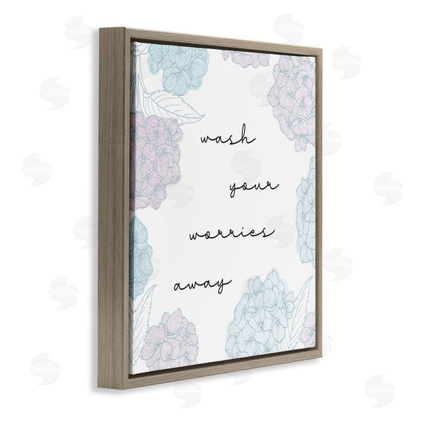 Stupell Industries Stupell Studio | Wash Your Worries Away Delicate Florals Wall Art