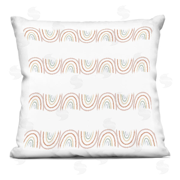 stupell industries Stupell Studio | Wavy Whimsical Rainbow Printed Throw Pillow