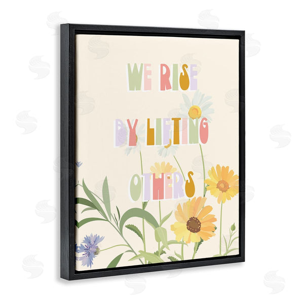 Stupell Industries Stupell Studio | We Rise By Lifting Others Quote Soft Spring Florals