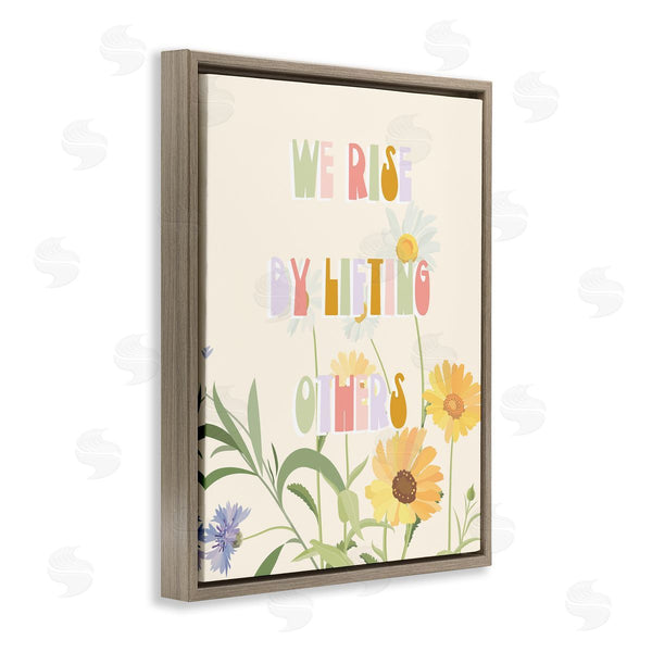Stupell Industries Stupell Studio | We Rise By Lifting Others Quote Soft Spring Florals