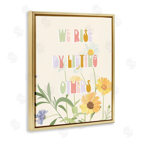 Stupell Industries Stupell Studio | We Rise By Lifting Others Quote Soft Spring Florals
