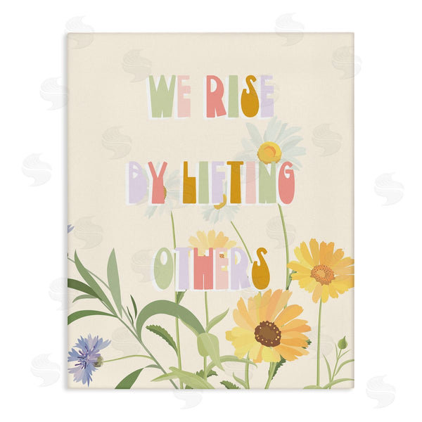 stupell industries Stupell Studio | We Rise by Lifting Others Quote Soft Spring Florals