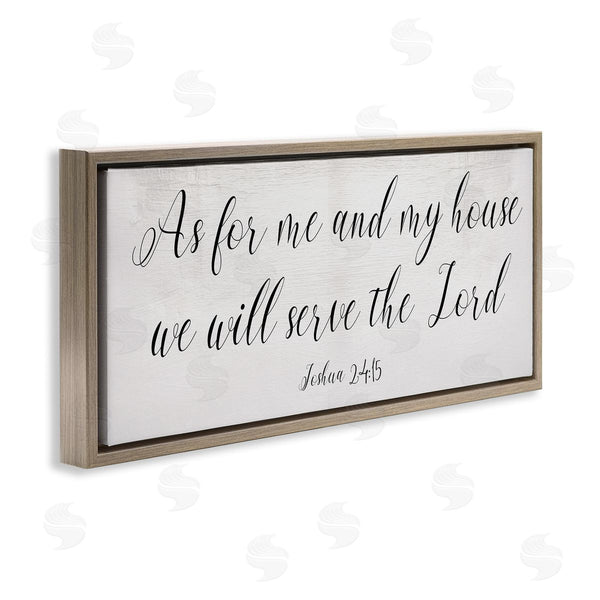 Stupell Industries Stupell Studio | We Will Serve The Lord Quote Minimal Cursive Typography