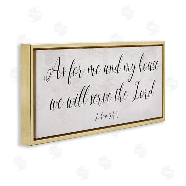 Stupell Industries Stupell Studio | We Will Serve The Lord Quote Minimal Cursive Typography